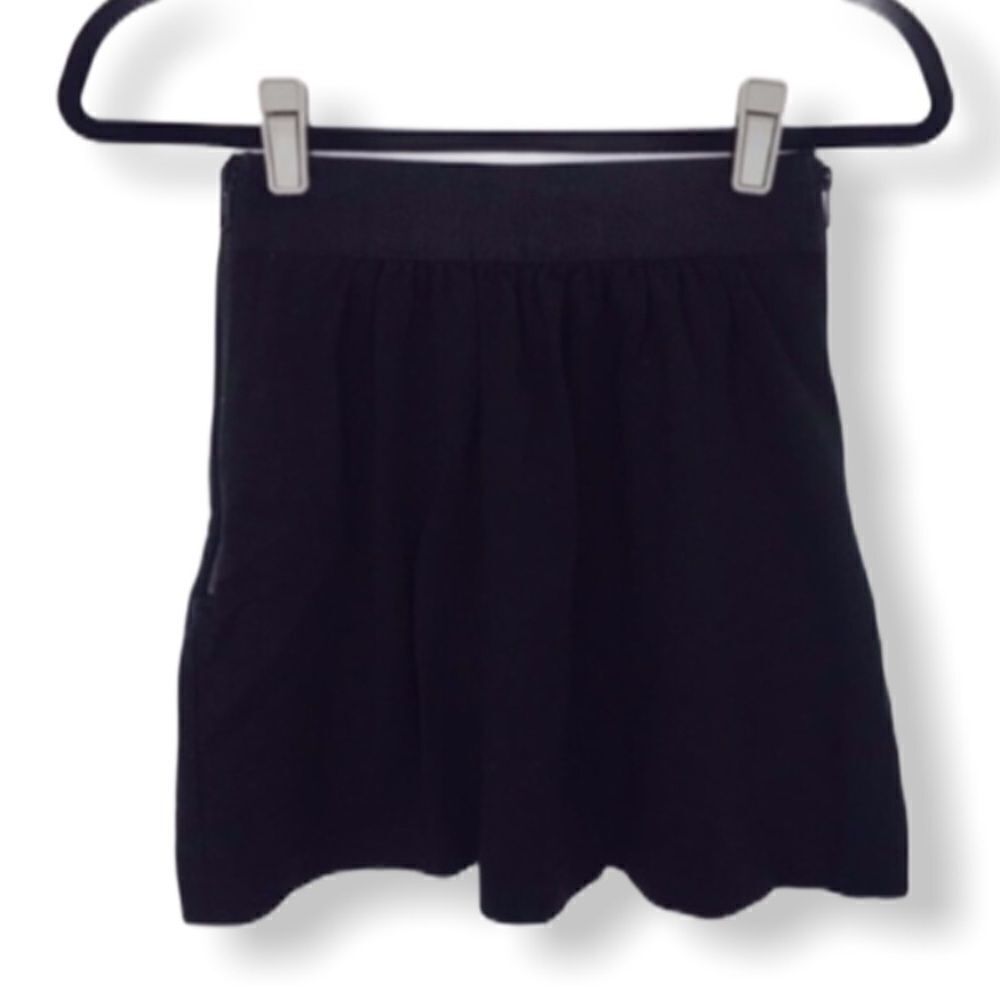 Milly Black Knit Mini Skirt Size S | Zipper Detail & Pockets